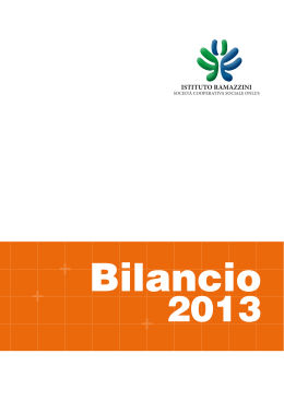 bilancio 2013 - Istituto Ramazzini