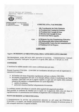 Page 1 EBt&iuml;-ů&iuml;&ugrave; &raquo;Elli-vizi. all`Inl`antil Elurltlria, Rapporti Iltitulianall a