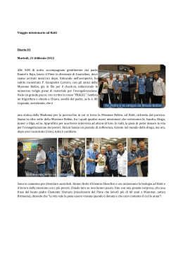 viaggio missionario ad Haiti