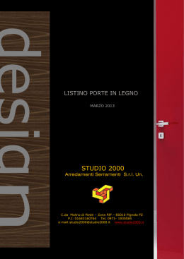 Listino Porte in legno 2013