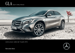GLA Sport Utility Vehicle Listino prezzi: valido dal - Mercedes-Benz