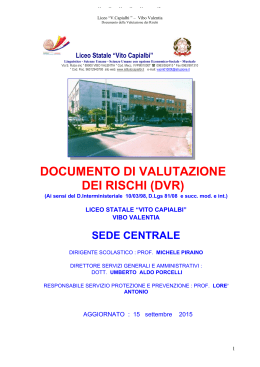 D.V.R. 2015 - Liceo Statale "Vito Capialbi" - Vibo Valentia