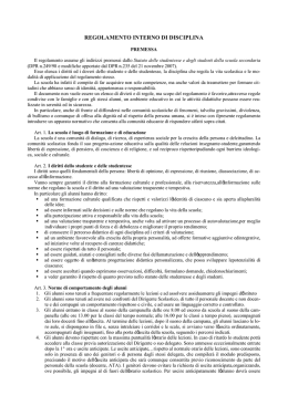 regolamento interno di disciplina