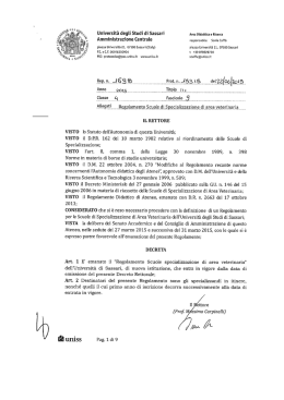 Scuole di specializzazione di area veterinaria