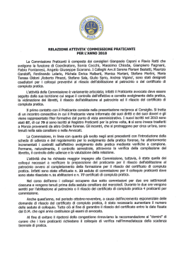 relazione commissione praticanti