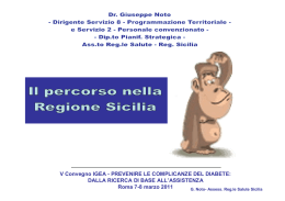 Il percorso nella Regione Sicilia