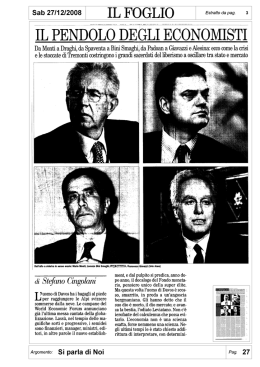 Il pendolo degli economisti
