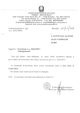 Iscrizioni a.s. 2016-2017 adempimenti