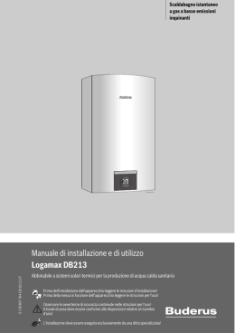 Manuale di installazione e di utilizzo Logamax DB213