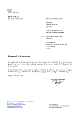 Ufficio Sindacale R.S. prot. 27/10/PG/sb Milano, 19 ottobre 2012