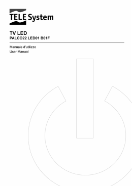 Manuale TV Palco22 Led01 User manual Rev:01