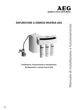 Osmosi AEG - AEG&reg; Trattamento Acqua