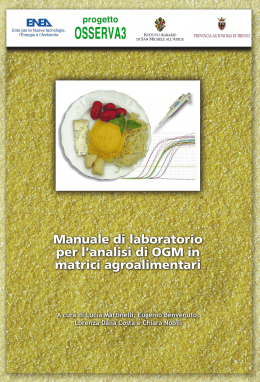 Manuale di Laboratorio per l`Analisi di OGM in Matrici