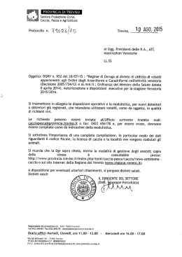 Utilizzo di volatili come richiami vivi: anseriformi e