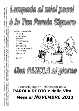 Novembre 2011 - Amici di Betania