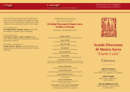 Gli Istituti Diocesani di Musica Sacra in Italia e in Europa