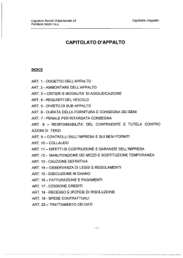 capitolato d`appalto - Logudoro Ambiente Srl