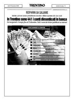 Rassegna Stampa - Federazione Trentina della Cooperazione