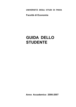 AA 2006-2007 Laurea Specialistica - Università degli studi di Pavia
