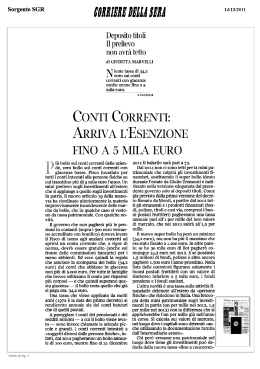 Deposito titoli Il prelievo non avrà tetto - Conti
