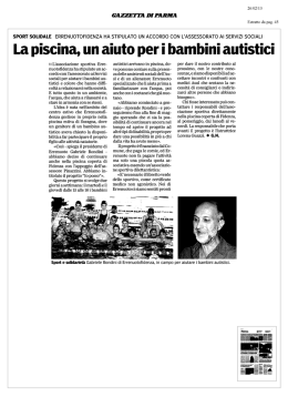 La piscina, un aiuto peri bambini autistici