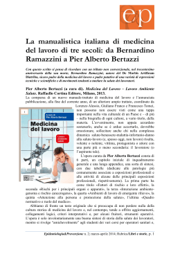 La manualistica italiana di medicina del lavoro di tre secoli: da