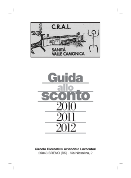 GUIDA ALLO SCONTO CRAL.fh9 - ASL di Vallecamonica Sebino