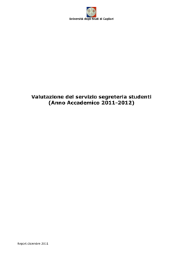 Report segreterie studenti A.A. 2011-2012