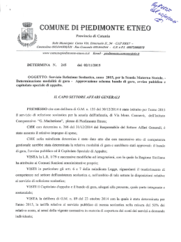 UNE DI PIEDIMO TE ETj - Comune di Piedimonte Etneo