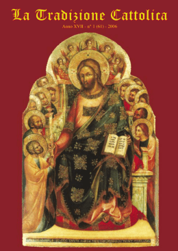 n° 61 (2006 n° 1) - Fraternità Sacerdotale San Pio X