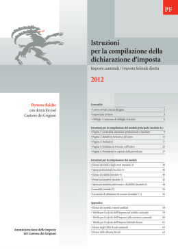 Istruzioni per la dichiarazione d`imposta 2012