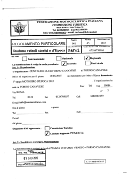 Regolamento Particolare - Federazione Motociclistica Italiana