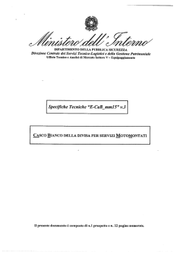 Speciﬁche Tecniche &ldquo;E-CaB_mm15 &rdquo; v.3