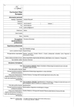 curriculum vitae responsabile scientifico dott.ssa annalisa petruzzelli