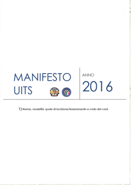 manifesto 2016 norme e quote - Tiro a Segno Aosta
