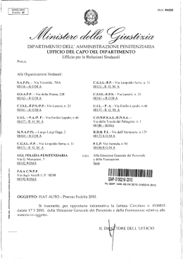 FIAT Premio Fedeltà 2010. - UILPA Polizia Penitenziaria