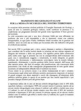 Manifesto - Societ&agrave; Geologica Italiana