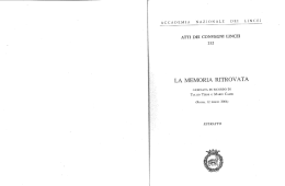 La memoria ritrovata: ricordo di Mario Camis un