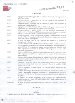 UNIVERSIT&Agrave; on .1 di emanare - Ufficio Scolastico Regionale per la