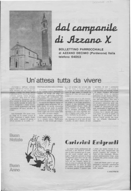 anno 1974 dicembre - Parrocchia San Pietro Apostolo