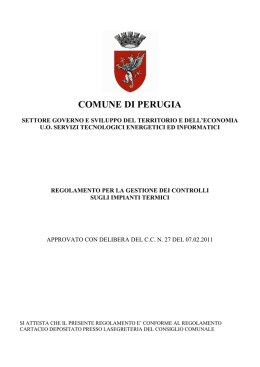 Regolamento - Comune di Perugia