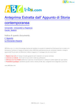 Anteprima Estratta dall` Appunto di Storia contemporanea