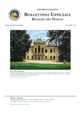 Scarica la versione stampabile del BUR n. 27 del 22/03/2013