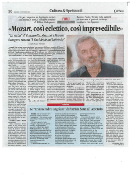 Cultura & Spettacoli - L`Occidente nel labirinto