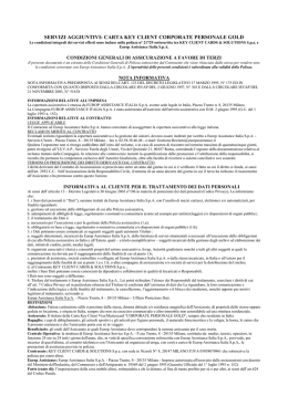 servizi aggiuntivi: carta key client corporate personale gold