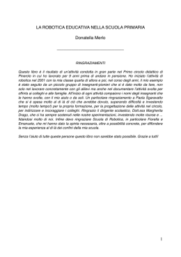 LA ROBOTICA EDUCATIVA NELLA SCUOLA PRIMARIA
