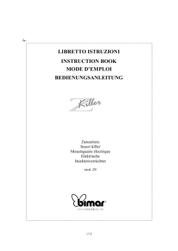 libretto istruzioni instruction book mode d`emploi bedienungsanleitung