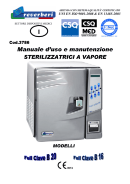 Manuale d`uso e manutenzione