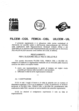 filcem - cgil femca - cisl uilcem - uil