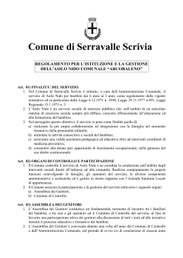 Regolamento Asilo Nido - Comune di Serravalle Scrivia